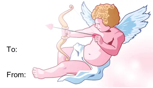 Cupid gift tag