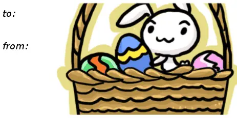 Easter Bunny gift tag