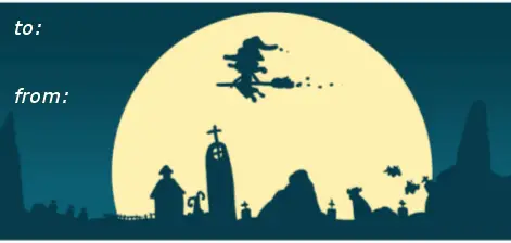 Flying Witch gift tag