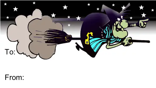 Witch gift tag