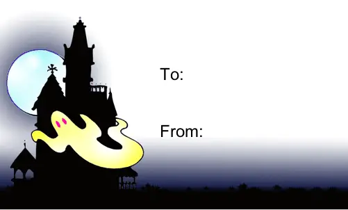 Haunted House gift tag