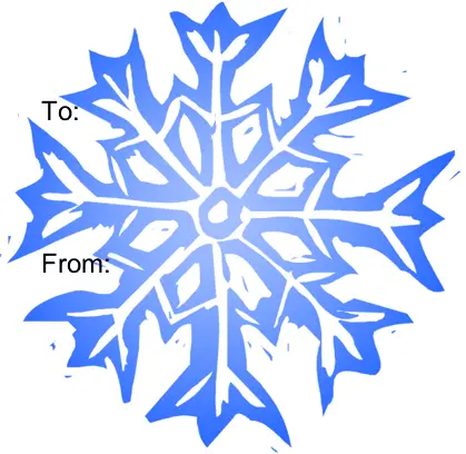 Snowflake gift tag