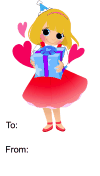 Birthday Girl Present (no background) Gift Tag