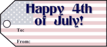 Happy Fourth Of July Gift Tags