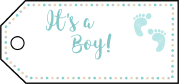 Its A Boy Footprints Gift Tags