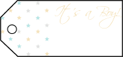 Its A Boy Stars Gift Tags