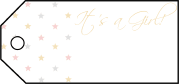 Its A Girl Stars Gift Tags