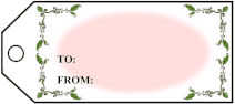 Leaves And Berries gift tag