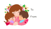 Mothers Day Hugs (white background) Gift Tag
