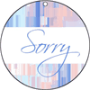 Round Gift Tag Sorry