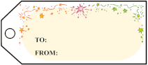 Sparklers Stars gift tag