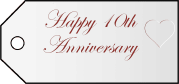 Tenth Anniversary Gift Tags