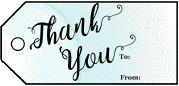 Thank You Blue Gift Tag