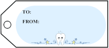 Tooth And Stars gift tag