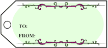 Vines Border gift tag