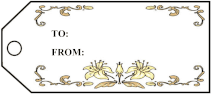 White Lilies gift tag